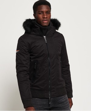 Superdry Microfibre SD-Windbomber Férfi Kabát Fekete | NBRTU0821